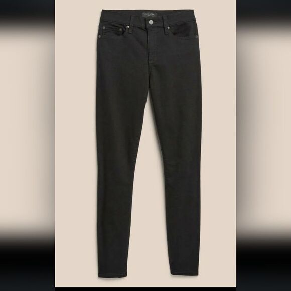 NWT Mid Rise Fade Resist Skinny Jeans 25P Black F918 - Picture 3 of 6